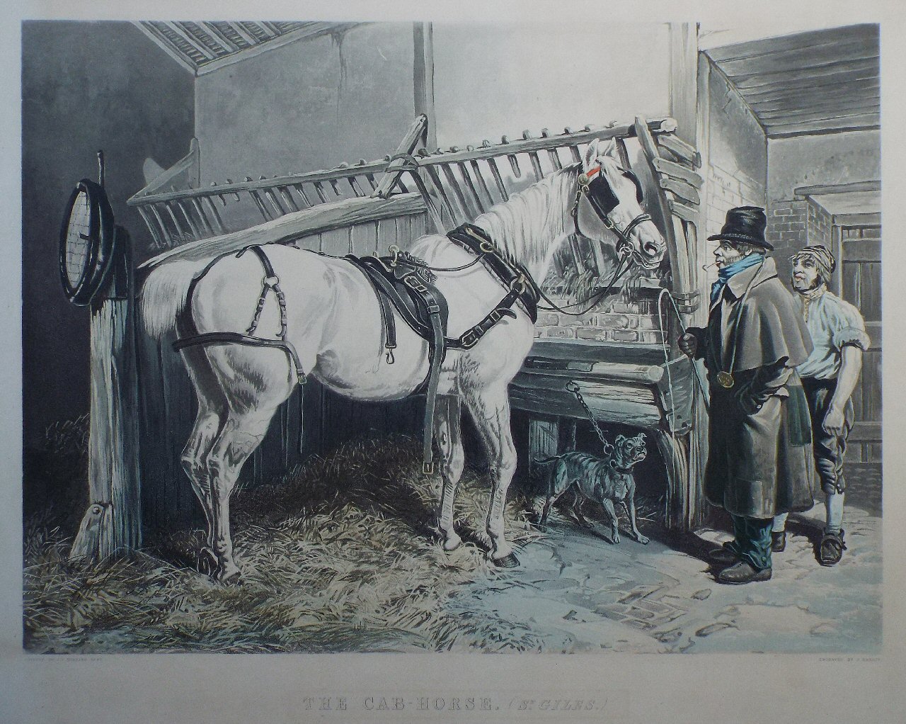 Lithograph - The Cab-Horse. (St.Giles) - Harris